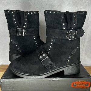 Bernie Mev Black Suede Boots Size UK 36 US 5